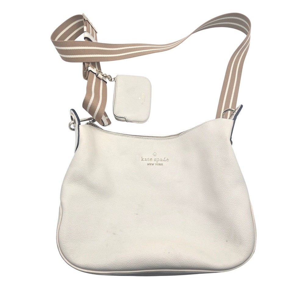 Kate Spade Rosie Pebble Leather Crossbody Bag White K5807 With Coin Purse